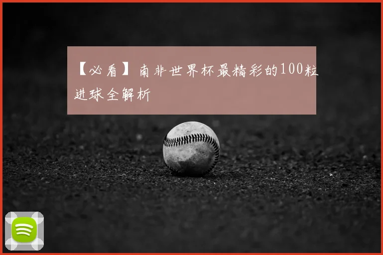【必看】南非世界杯最精彩的100粒进球全解析