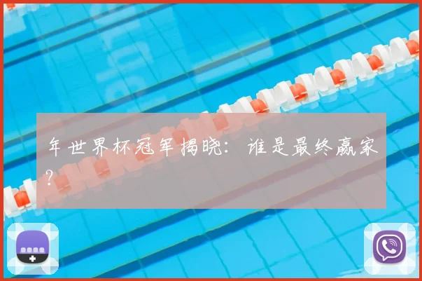 年世界杯冠军揭晓:谁是最终赢家?
