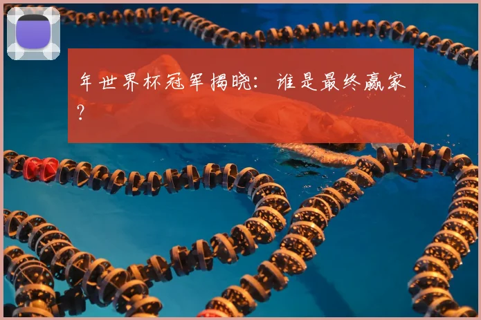 年世界杯冠军揭晓:谁是最终赢家?