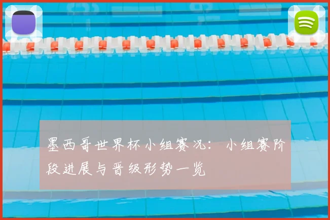 墨西哥世界杯小组赛况:小组赛阶段进展与晋级形势一览